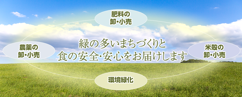 緑の多いまちづくりと食の安全・安心をお届けします